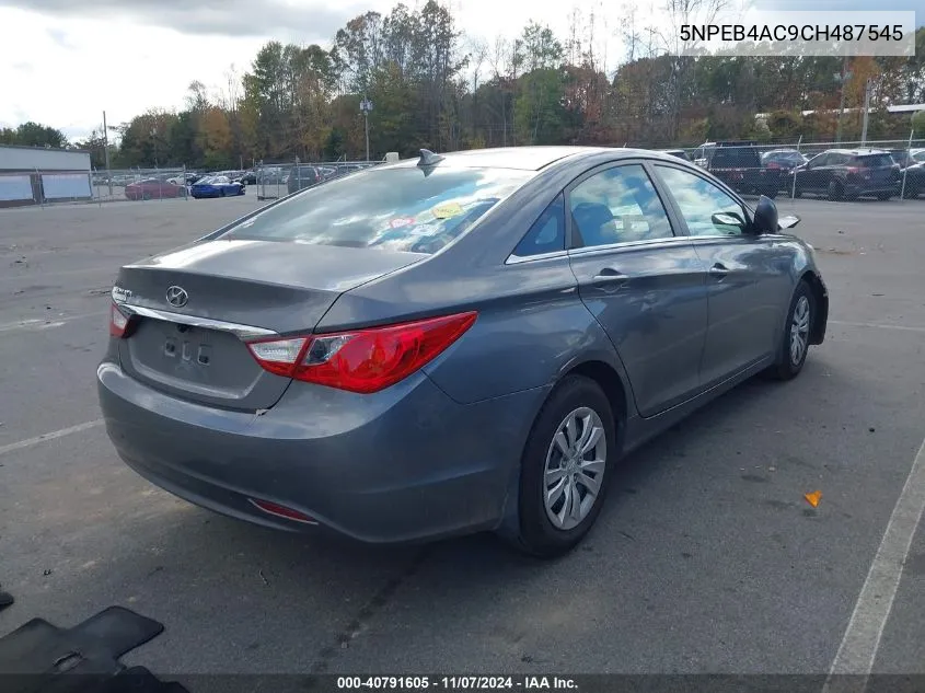 2012 Hyundai Sonata Gls VIN: 5NPEB4AC9CH487545 Lot: 40791605