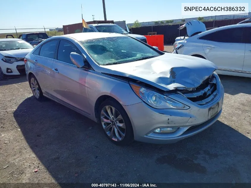 2012 Hyundai Sonata Se VIN: 5NPEC4AC6CH386332 Lot: 40797143