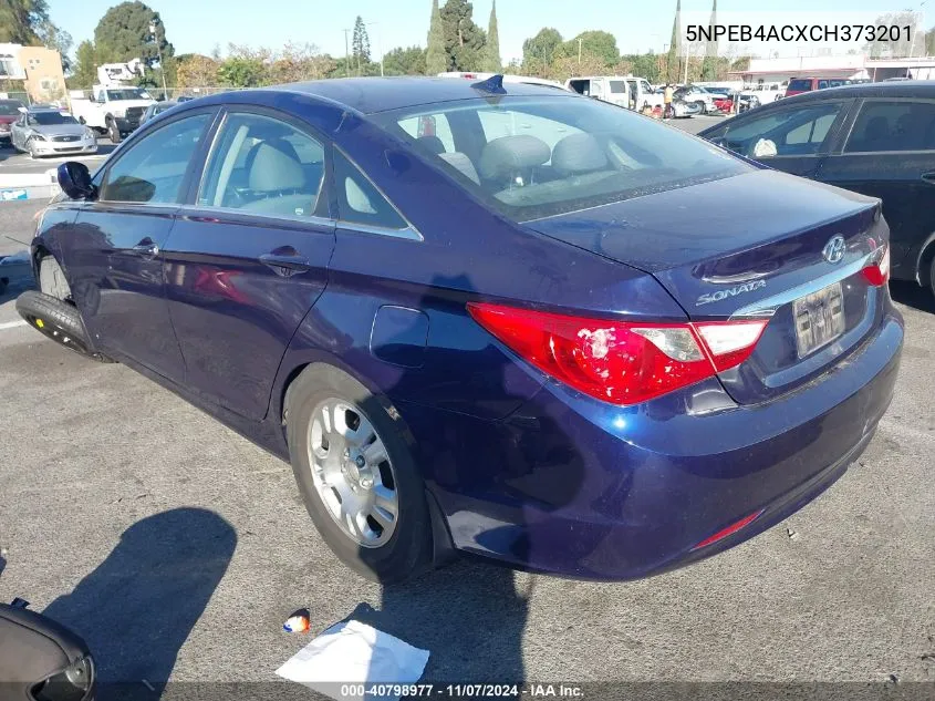 2012 Hyundai Sonata Gls VIN: 5NPEB4ACXCH373201 Lot: 40798977