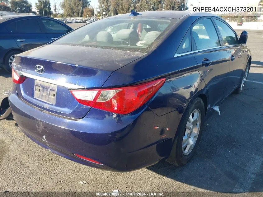 2012 Hyundai Sonata Gls VIN: 5NPEB4ACXCH373201 Lot: 40798977