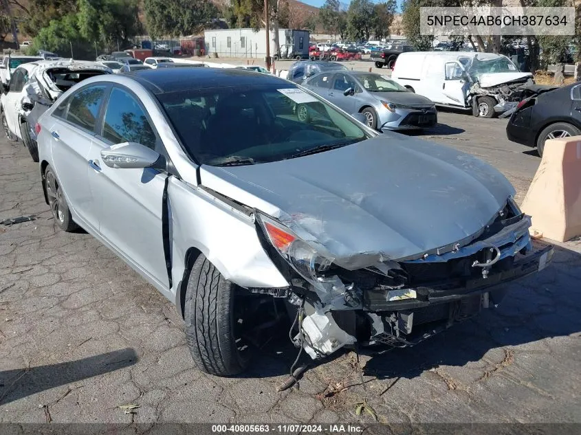 2012 Hyundai Sonata Limited 2.0T VIN: 5NPEC4AB6CH387634 Lot: 40805663