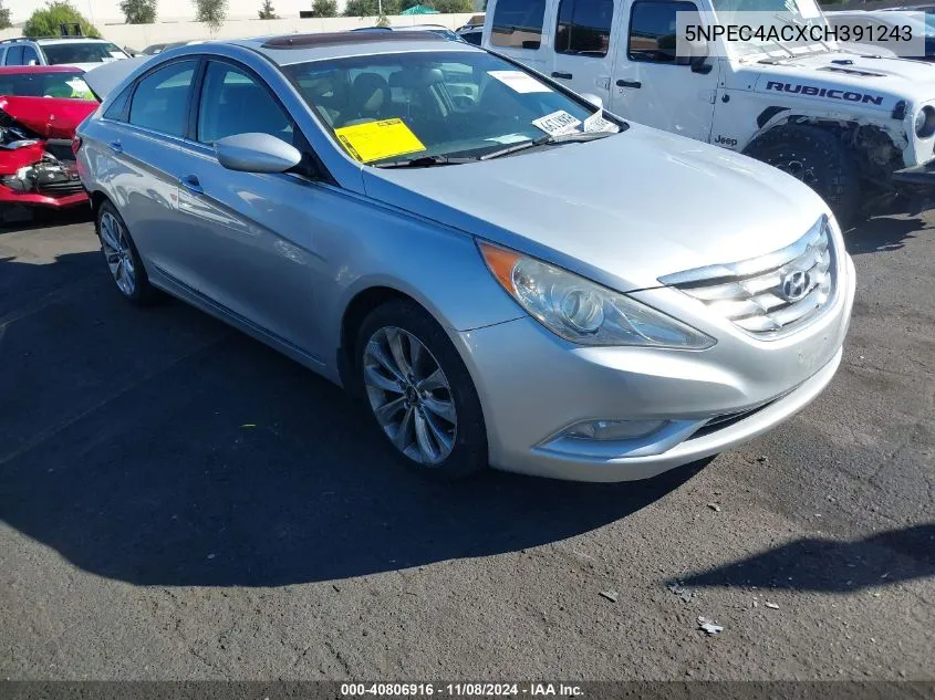 2012 Hyundai Sonata Se VIN: 5NPEC4ACXCH391243 Lot: 40806916