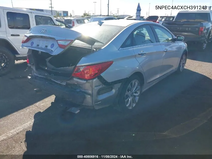 2012 Hyundai Sonata Se VIN: 5NPEC4ACXCH391243 Lot: 40806916