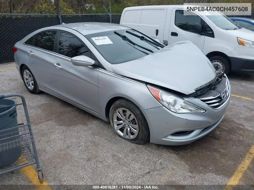 2012 Hyundai Sonata Gls VIN: 5NPEB4AC0CH457608 Lot: 40816281