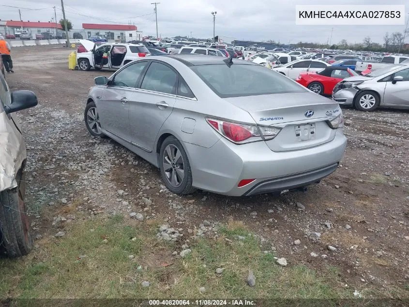 2012 Hyundai Sonata Hybrid VIN: KMHEC4A4XCA027853 Lot: 40820064