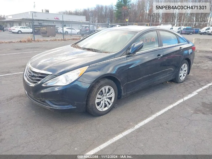 2012 Hyundai Sonata Gls VIN: 5NPEB4AC0CH471301 Lot: 40822388