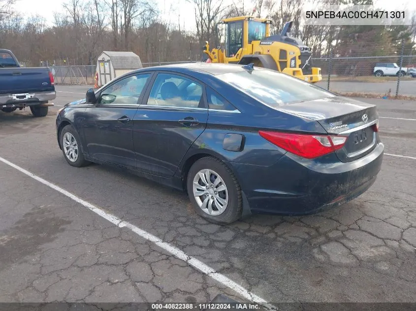 2012 Hyundai Sonata Gls VIN: 5NPEB4AC0CH471301 Lot: 40822388