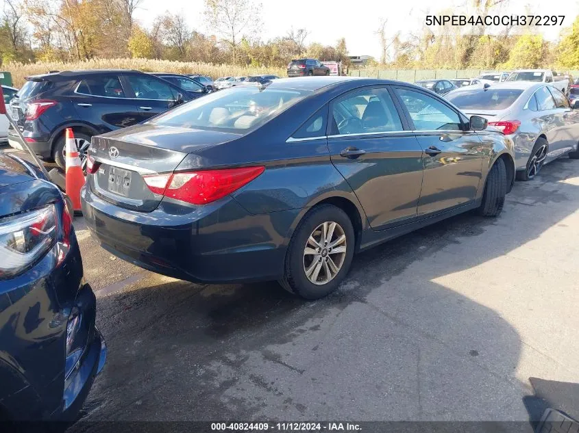 2012 Hyundai Sonata Gls VIN: 5NPEB4AC0CH372297 Lot: 40824409