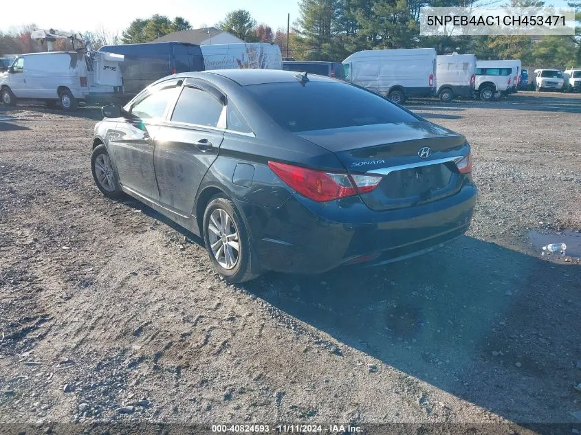 2012 Hyundai Sonata Gls VIN: 5NPEB4AC1CH453471 Lot: 40824593