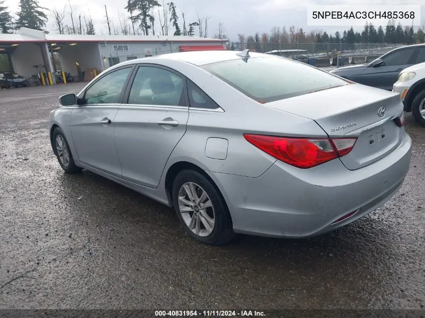 2012 Hyundai Sonata Gls VIN: 5NPEB4AC3CH485368 Lot: 40831954