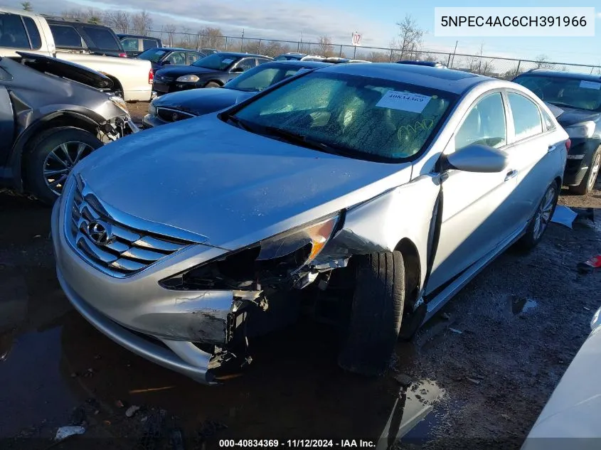 2012 Hyundai Sonata Se VIN: 5NPEC4AC6CH391966 Lot: 40834369