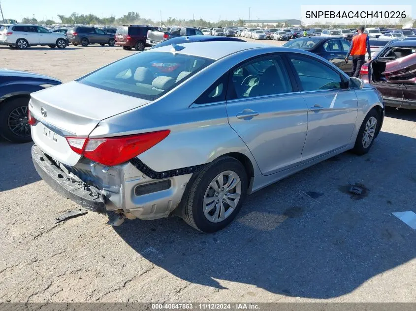 2012 Hyundai Sonata Gls VIN: 5NPEB4AC4CH410226 Lot: 40847853