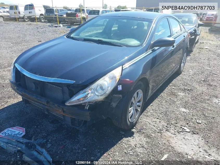 2013 Hyundai Sonata Gls VIN: 5NPEB4AC9DH787703 Lot: 12090184