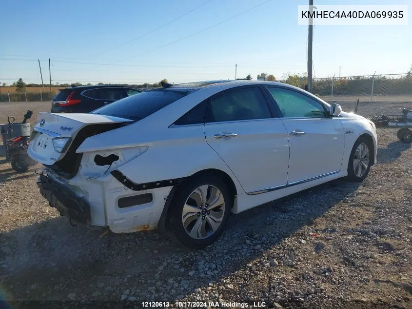 2013 Hyundai Sonata Hybrid Hybrid VIN: KMHEC4A40DA069935 Lot: 12120613