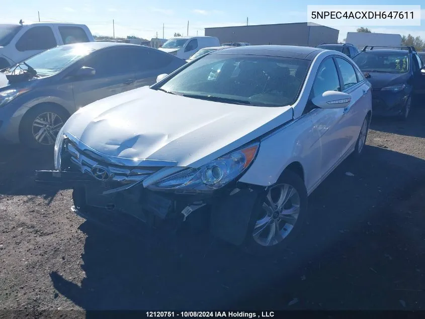 2013 Hyundai Sonata Se/Limited VIN: 5NPEC4ACXDH647611 Lot: 12120751