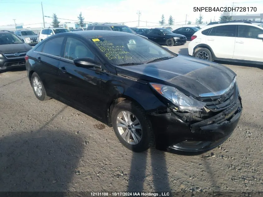 2013 Hyundai Sonata Gls VIN: 5NPEB4AC2DH728170 Lot: 12131108