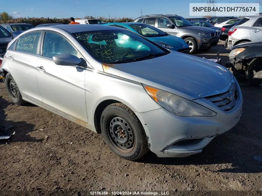 2013 Hyundai Sonata Gl VIN: 5NPEB4AC1DH775674 Lot: 12136359