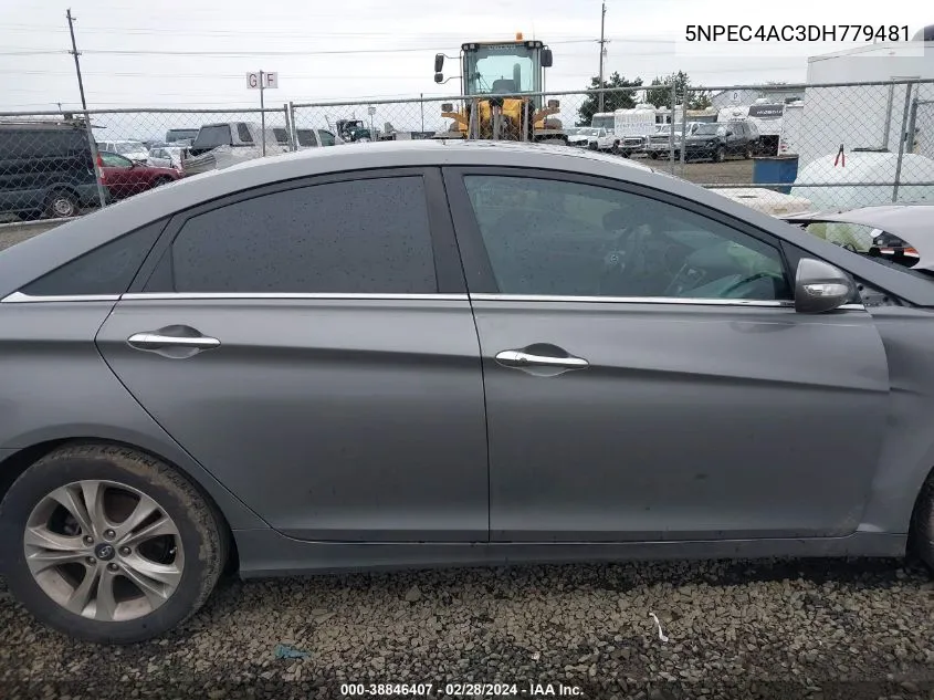 2013 Hyundai Sonata Limited VIN: 5NPEC4AC3DH779481 Lot: 38846407