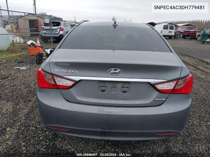 2013 Hyundai Sonata Limited VIN: 5NPEC4AC3DH779481 Lot: 38846407