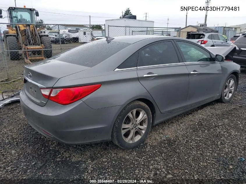 2013 Hyundai Sonata Limited VIN: 5NPEC4AC3DH779481 Lot: 38846407