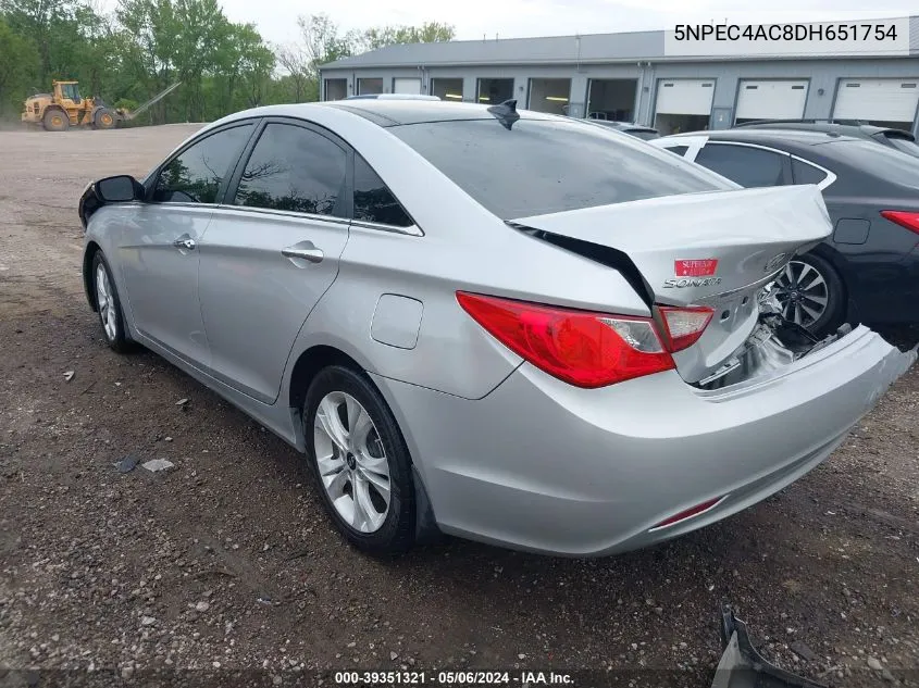 2013 Hyundai Sonata Limited VIN: 5NPEC4AC8DH651754 Lot: 39351321