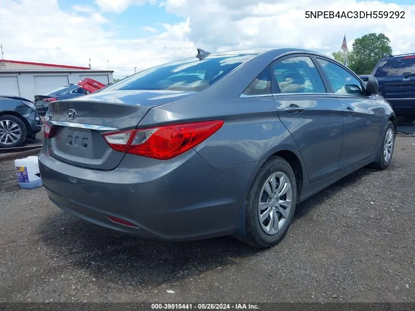 5NPEB4AC3DH559292 2013 Hyundai Sonata Gls