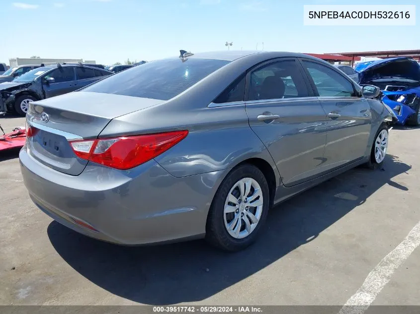 2013 Hyundai Sonata Gls VIN: 5NPEB4AC0DH532616 Lot: 39517742