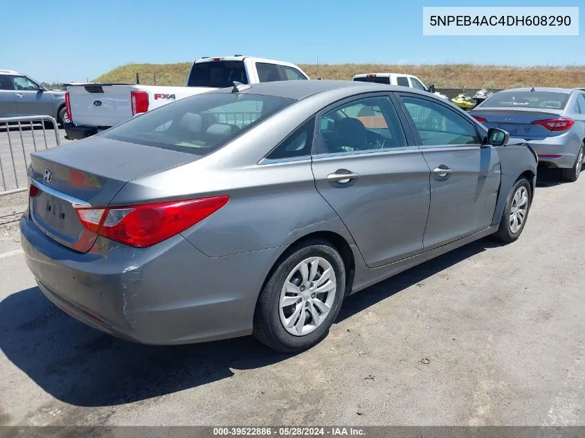 2013 Hyundai Sonata Gls VIN: 5NPEB4AC4DH608290 Lot: 39522886