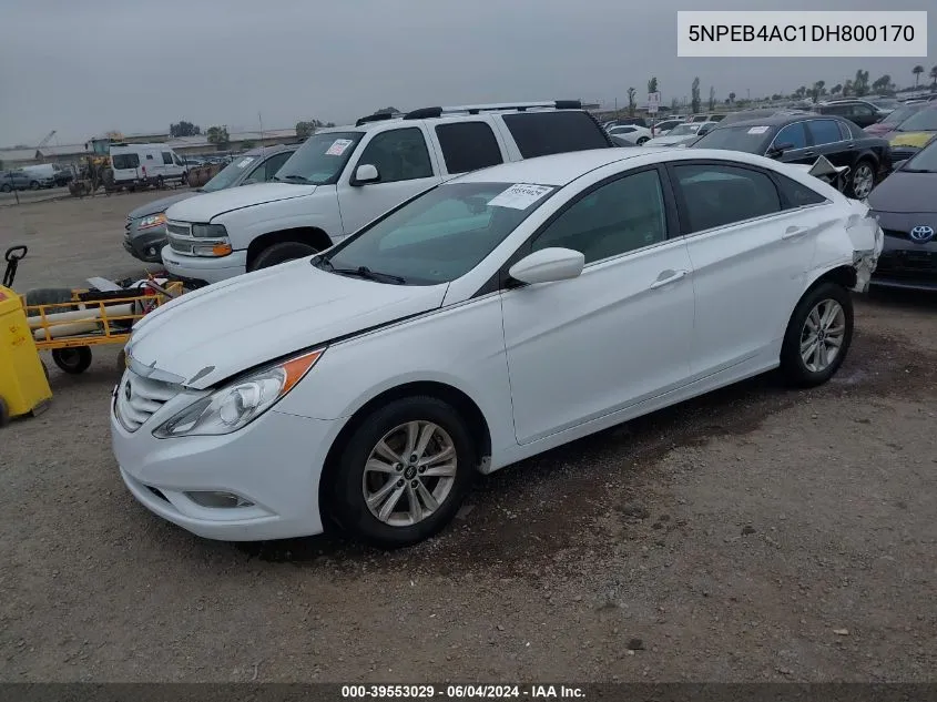 2013 Hyundai Sonata Gls VIN: 5NPEB4AC1DH800170 Lot: 39553029