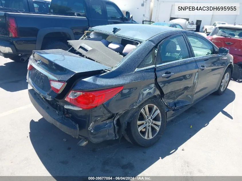 2013 Hyundai Sonata Gls VIN: 5NPEB4AC3DH695955 Lot: 39577054