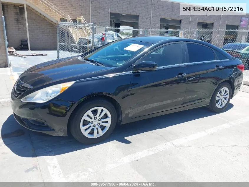 2013 Hyundai Sonata Gls VIN: 5NPEB4AC1DH572316 Lot: 39577550