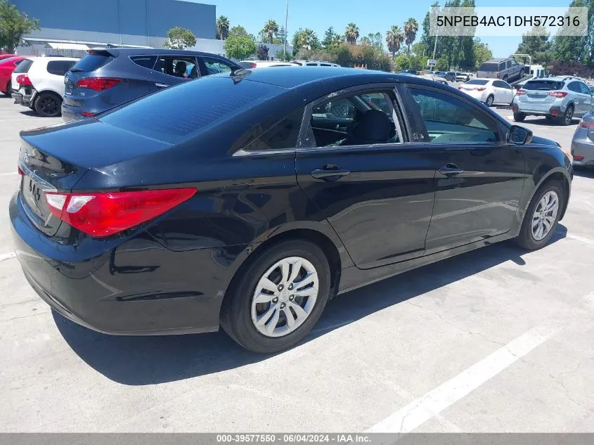 2013 Hyundai Sonata Gls VIN: 5NPEB4AC1DH572316 Lot: 39577550