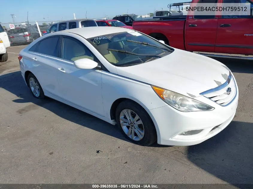 5NPEB4AC5DH759512 2013 Hyundai Sonata Gls