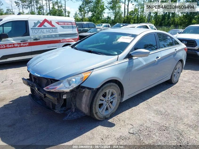 2013 Hyundai Sonata Gls VIN: 5NPEB4AC3DH609494 Lot: 39648918