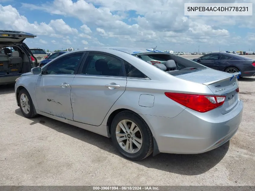 5NPEB4AC4DH778231 2013 Hyundai Sonata Gls