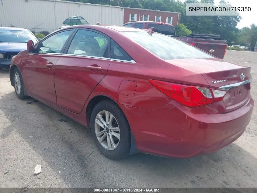 2013 Hyundai Sonata Gls VIN: 5NPEB4AC3DH719350 Lot: 39831847