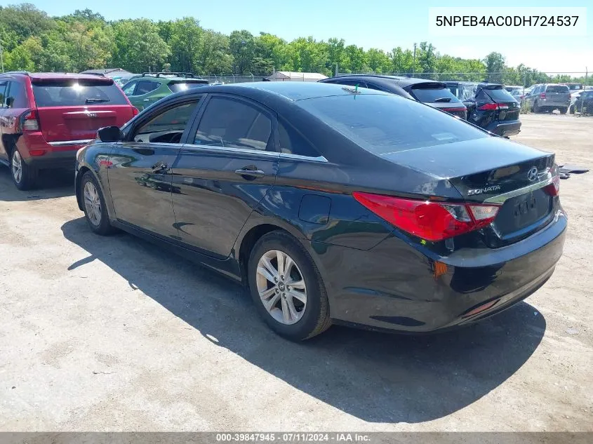 2013 Hyundai Sonata Gls VIN: 5NPEB4AC0DH724537 Lot: 39847945