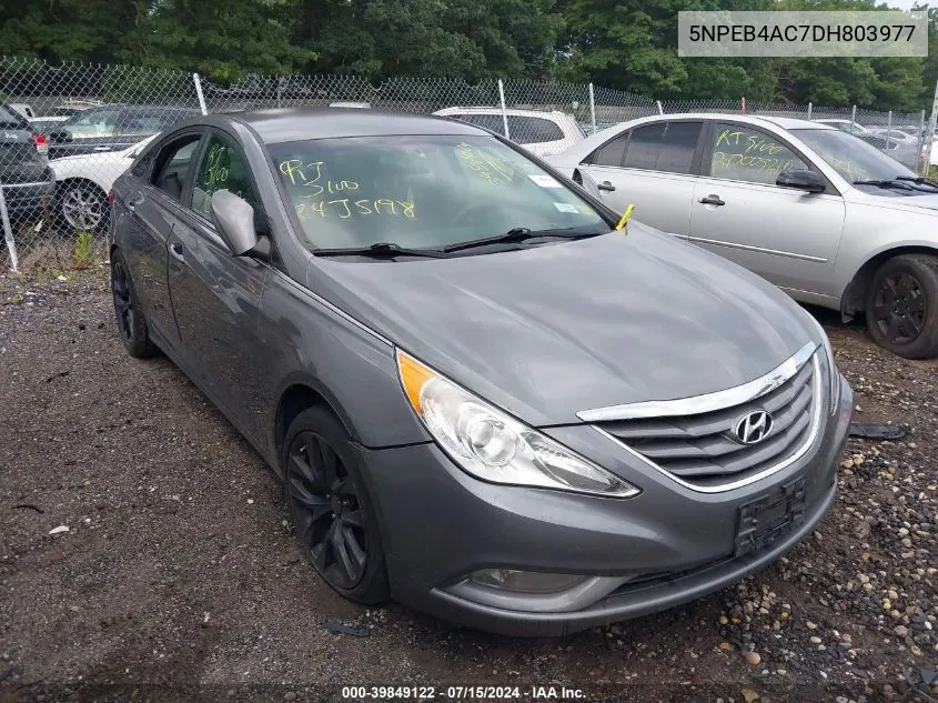 2013 Hyundai Sonata Gls VIN: 5NPEB4AC7DH803977 Lot: 39849122