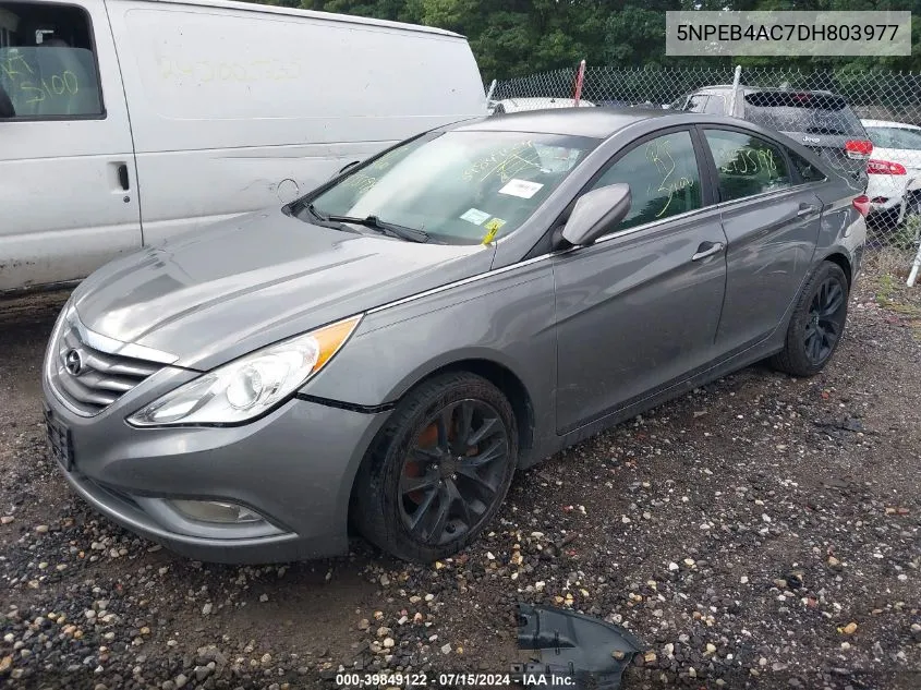 2013 Hyundai Sonata Gls VIN: 5NPEB4AC7DH803977 Lot: 39849122