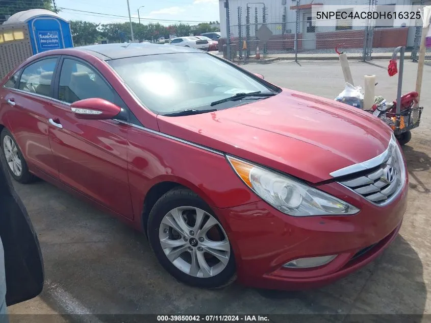 2013 Hyundai Sonata Limited VIN: 5NPEC4AC8DH616325 Lot: 39850042