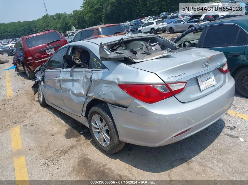 2013 Hyundai Sonata Gls VIN: 5NPEB4AC1DH654028 Lot: 39856356