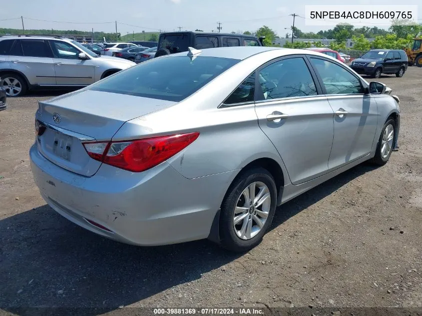 2013 Hyundai Sonata Gls VIN: 5NPEB4AC8DH609765 Lot: 39881369