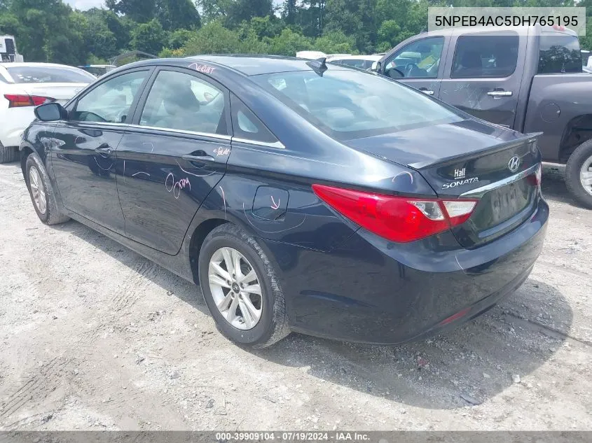 2013 Hyundai Sonata Gls VIN: 5NPEB4AC5DH765195 Lot: 39909104