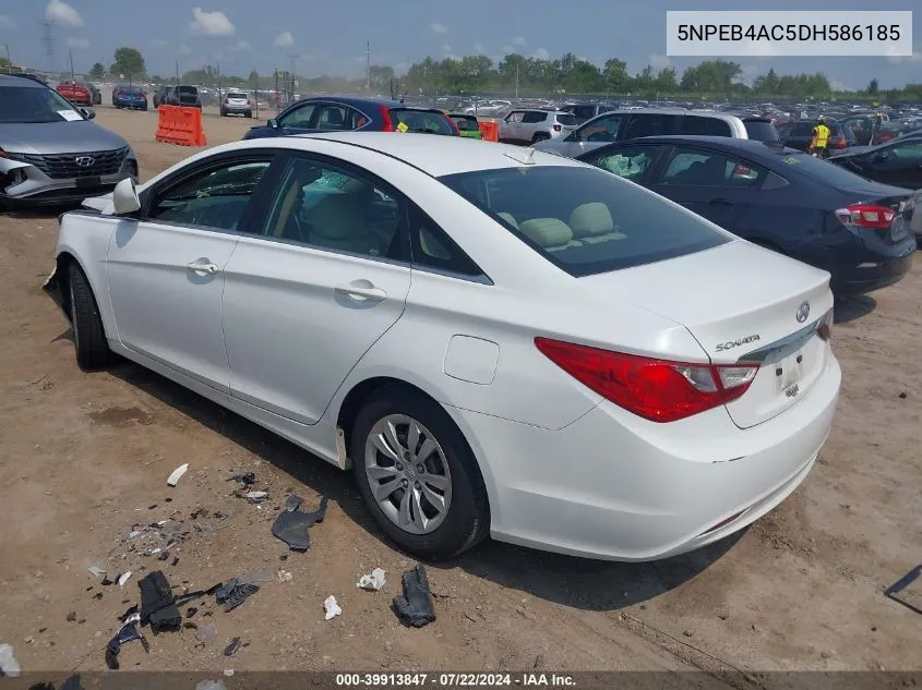 2013 Hyundai Sonata Gls VIN: 5NPEB4AC5DH586185 Lot: 39913847