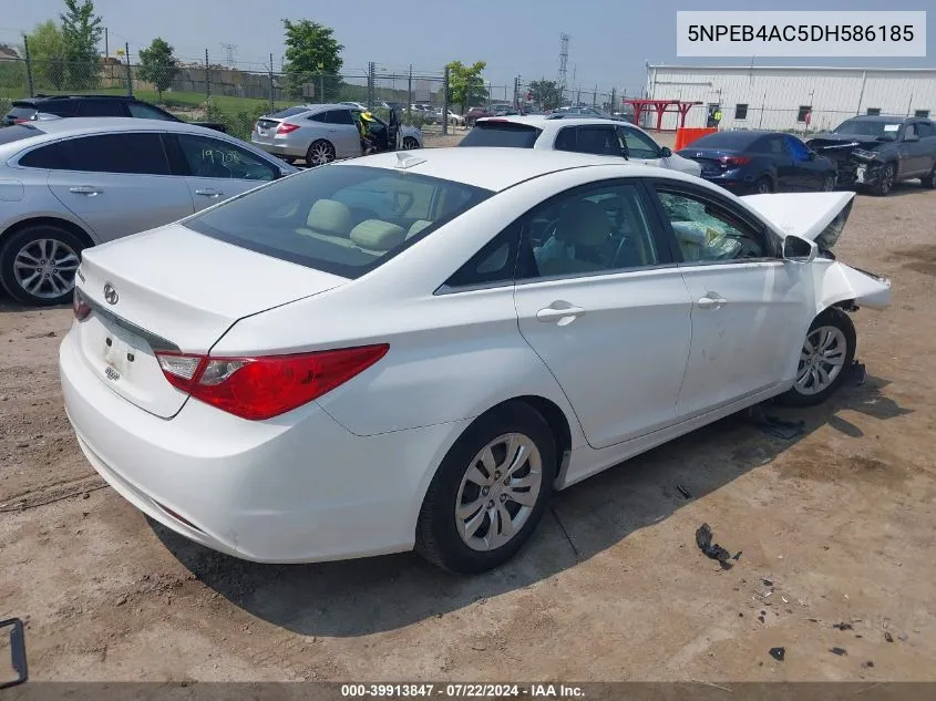 2013 Hyundai Sonata Gls VIN: 5NPEB4AC5DH586185 Lot: 39913847