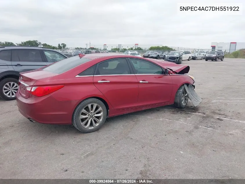 5NPEC4AC7DH551922 2013 Hyundai Sonata Se