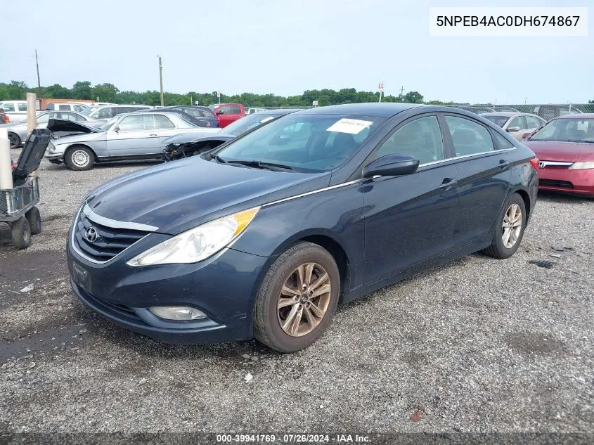 2013 Hyundai Sonata Gls VIN: 5NPEB4AC0DH674867 Lot: 39941769