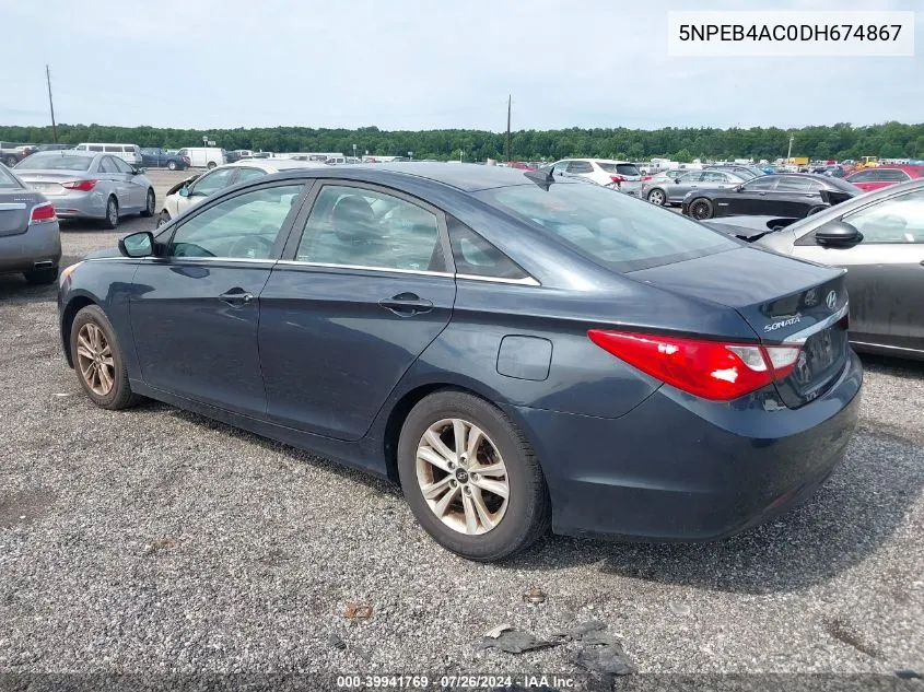 5NPEB4AC0DH674867 2013 Hyundai Sonata Gls