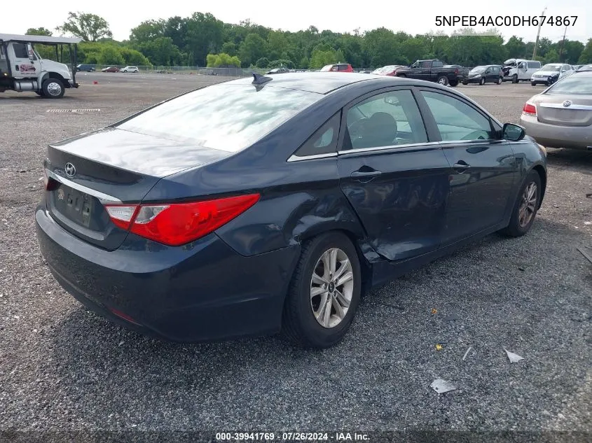 2013 Hyundai Sonata Gls VIN: 5NPEB4AC0DH674867 Lot: 39941769