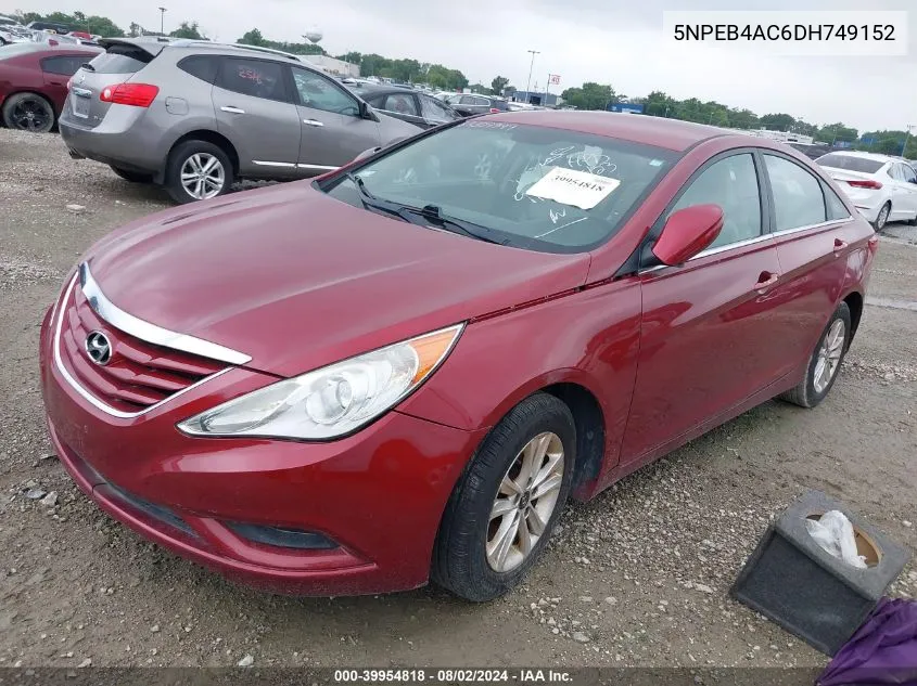 2013 Hyundai Sonata Gls VIN: 5NPEB4AC6DH749152 Lot: 39954818